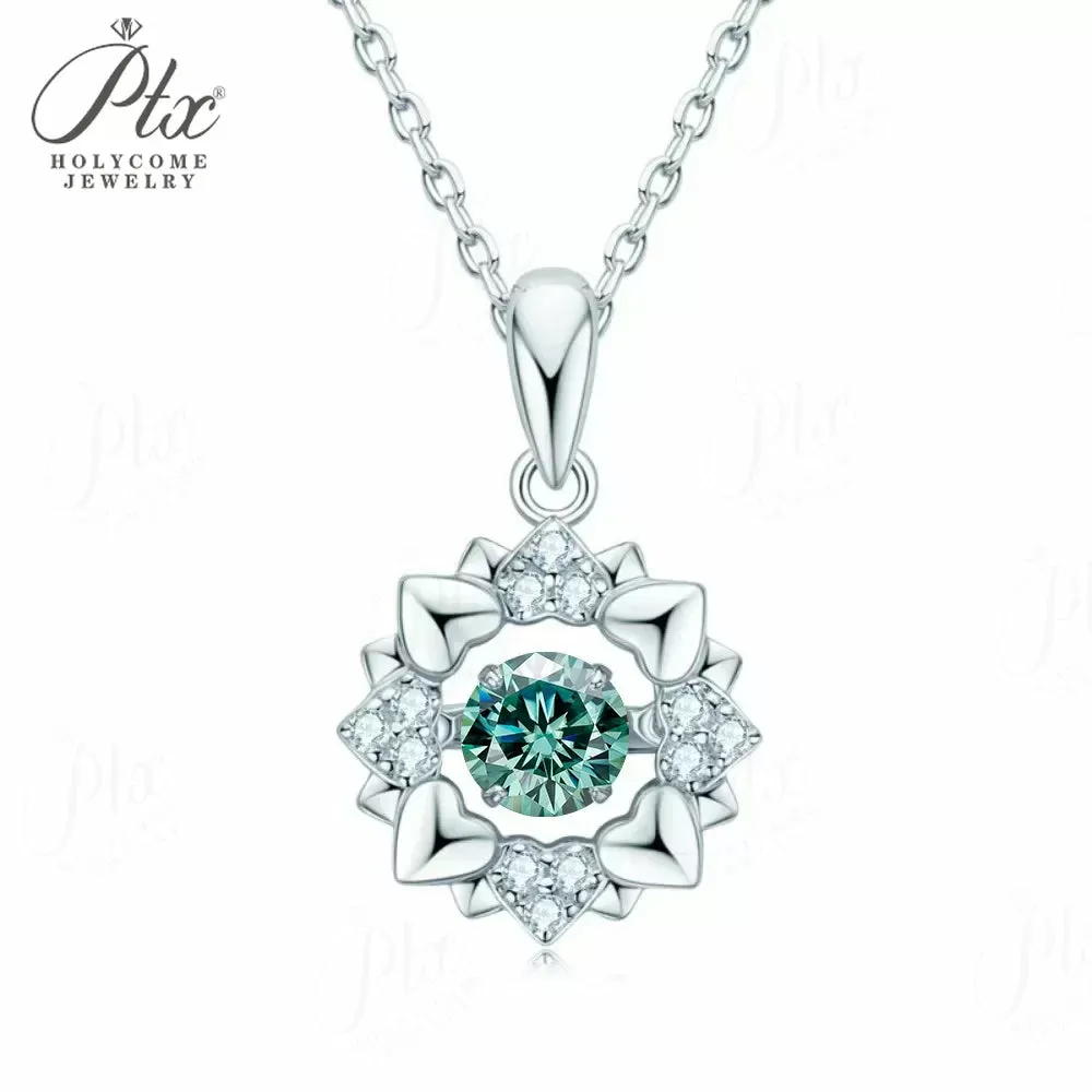 0.5ct Round Moissanite Pendant Necklace D Color VVS1 925 Sterling Silver GRA - Image 7