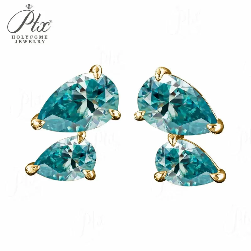 3ct Round Moissanite Stud Earrings D Color VVS1 925 Sterling Silver GRA - Image 9
