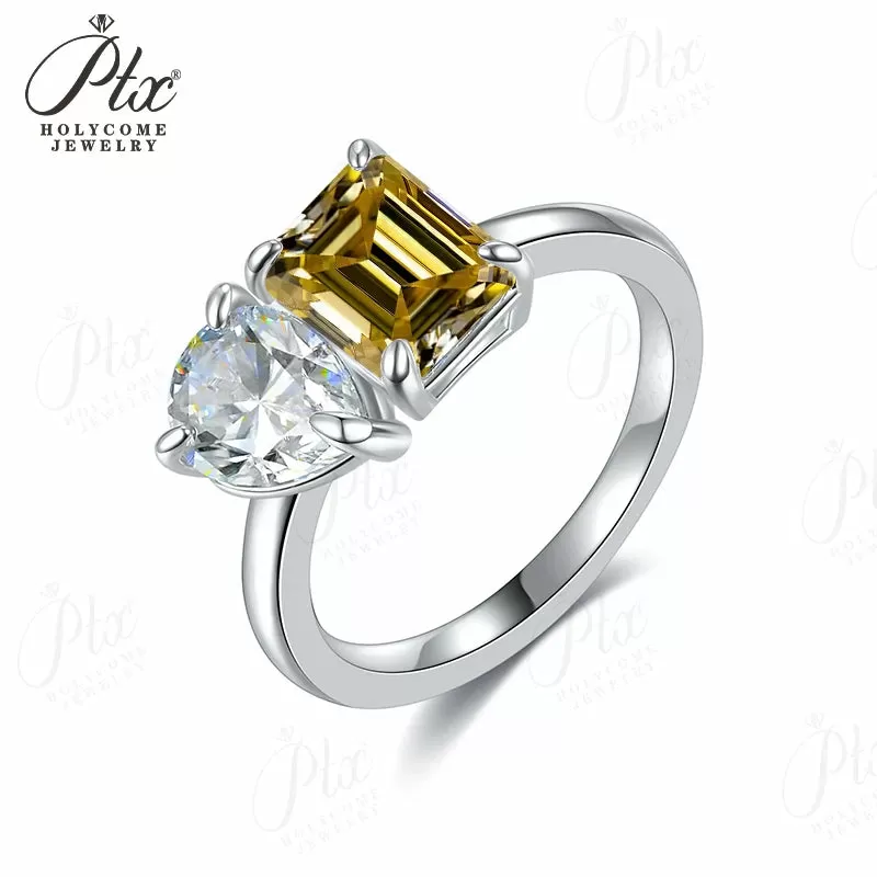 1ct Emerald Moissanite Ring D Color VVS1 925 Sterling Silver GRA - Image 27