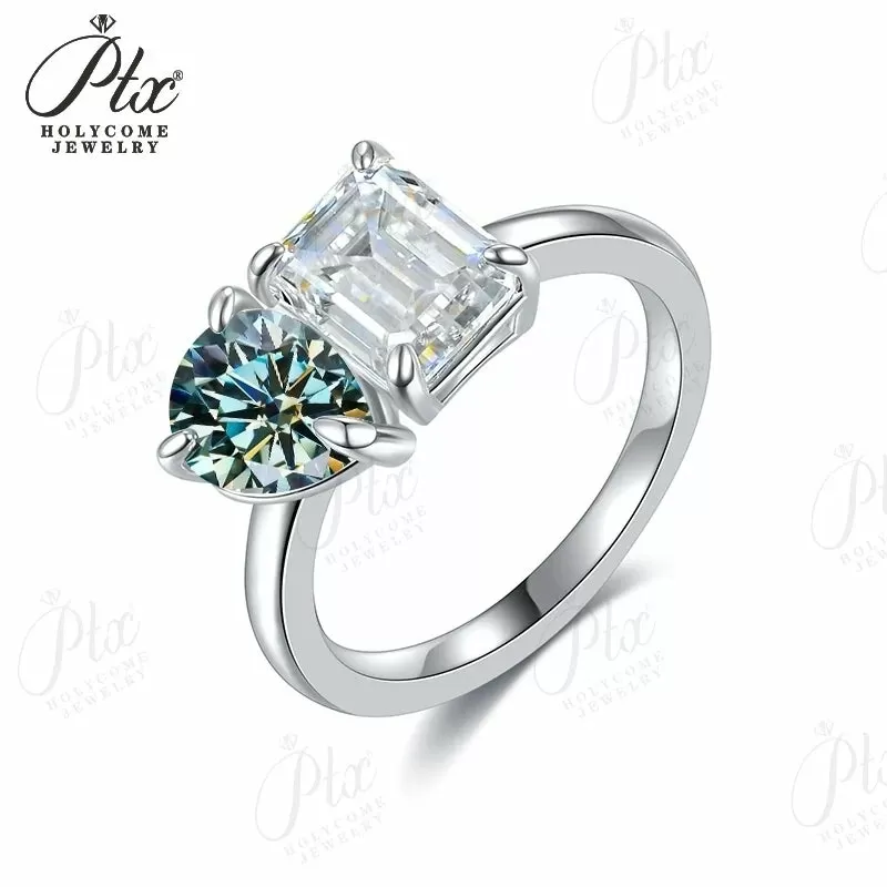 1ct Emerald Moissanite Ring D Color VVS1 925 Sterling Silver GRA - Image 34