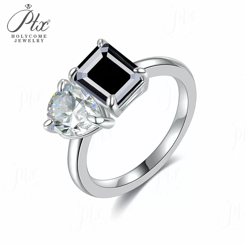 1ct Emerald Moissanite Ring D Color VVS1 925 Sterling Silver GRA - Image 5