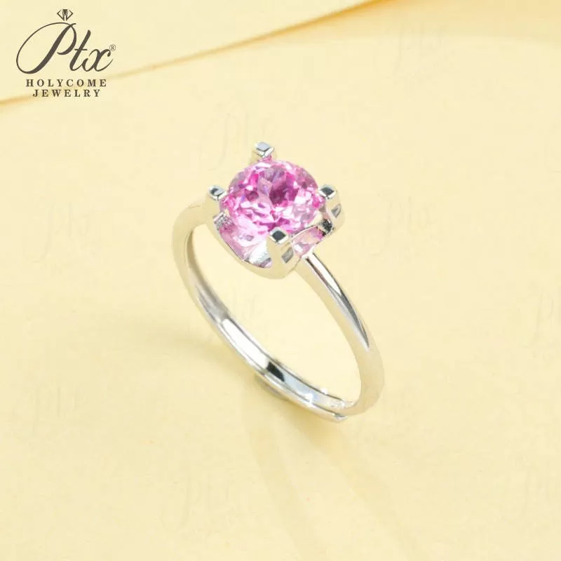 1ct Round Moissanite Ring D Color VVS1 925 Sterling Silver GRA
