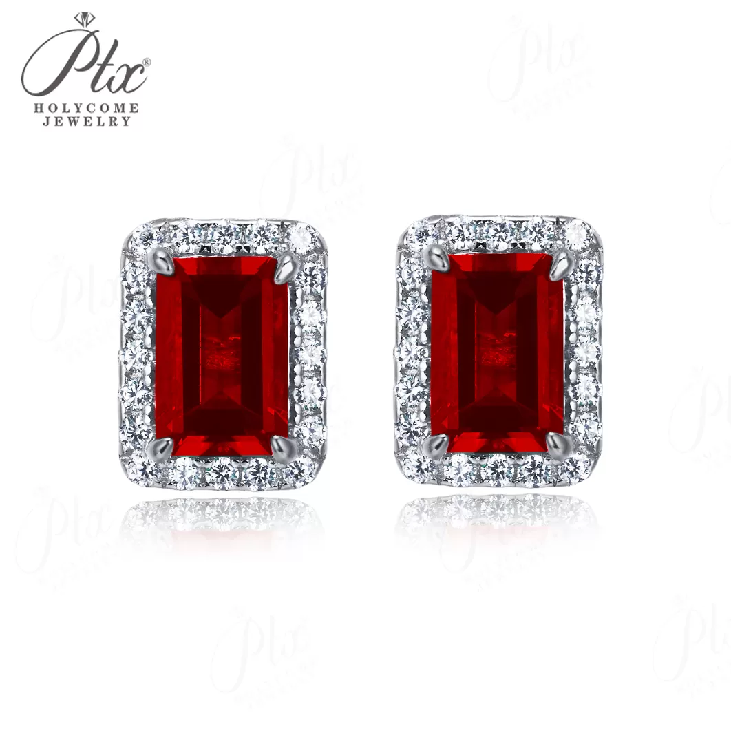 1ct Princess Moissanite Stud Earrings D Color VVS1 925 Sterling Silver GRA - Image 21