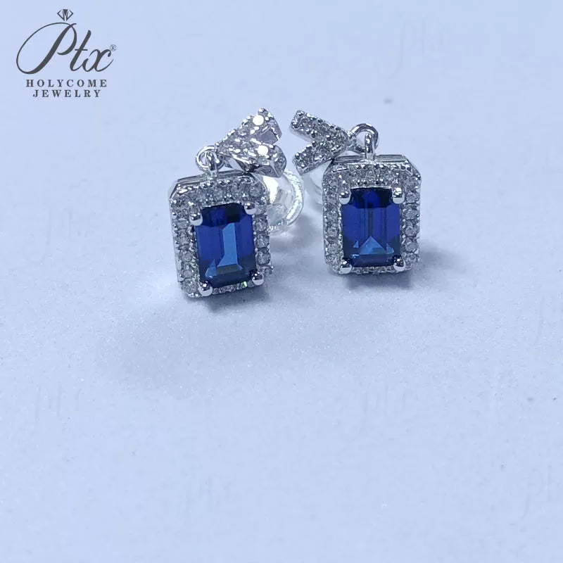 1ct Princess Moissanite Stud Earrings D Color VVS1 925 Sterling Silver GRA - Image 22