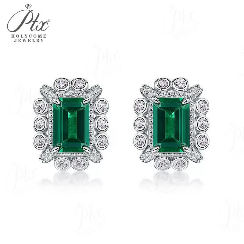 1ct Princess Moissanite Stud Earrings D Color VVS1 925 Sterling Silver GRA - Image 27