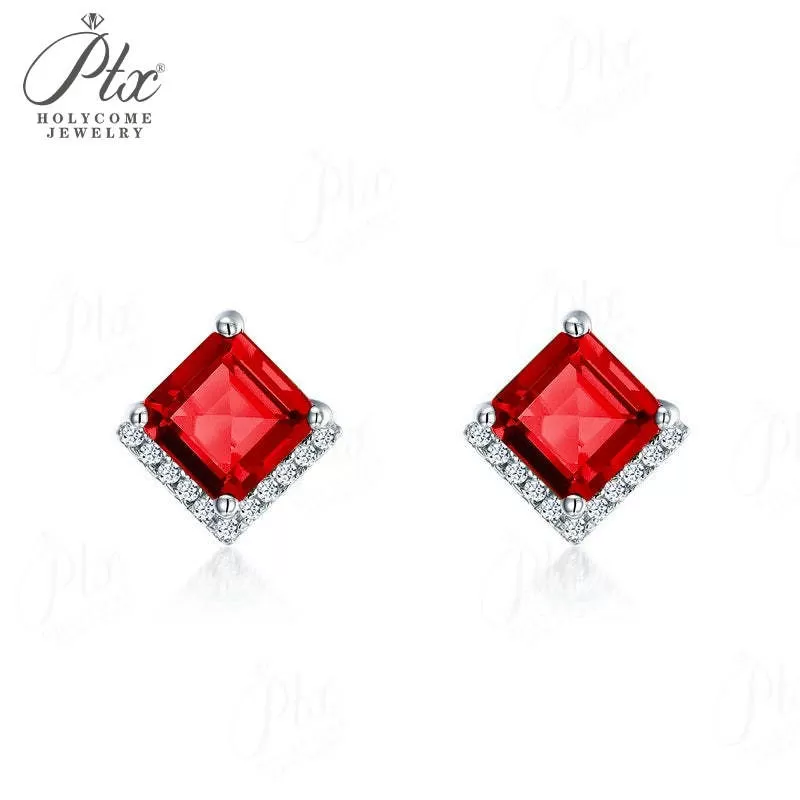 1ct Princess Moissanite Stud Earrings D Color VVS1 925 Sterling Silver GRA - Image 28