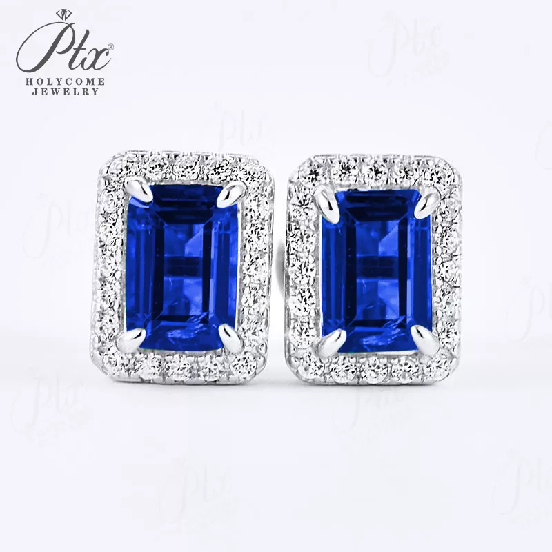 1ct Princess Moissanite Stud Earrings D Color VVS1 925 Sterling Silver GRA - Image 29