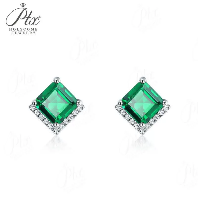 1ct Princess Moissanite Stud Earrings D Color VVS1 925 Sterling Silver GRA - Image 31