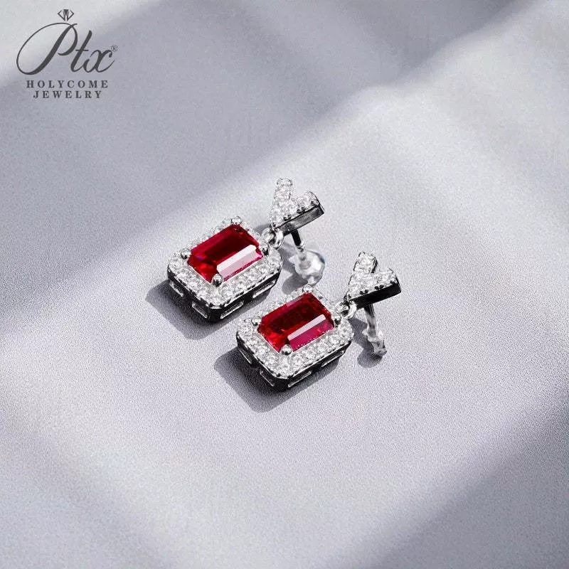 1ct Princess Moissanite Stud Earrings D Color VVS1 925 Sterling Silver GRA - Image 9