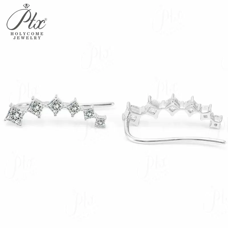1ct Round Lab Grown Diamond Stud Earrings D Color VVS1 14K Gold Plated GRA - Image 3