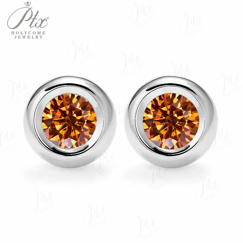0.5ct Round Moissanite Stud Earrings D Color VVS1 925 Sterling Silver GRA - Image 4