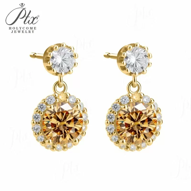 2ct Round Moissanite Stud Earrings D Color VVS1 925 Sterling Silver GRA - Image 11