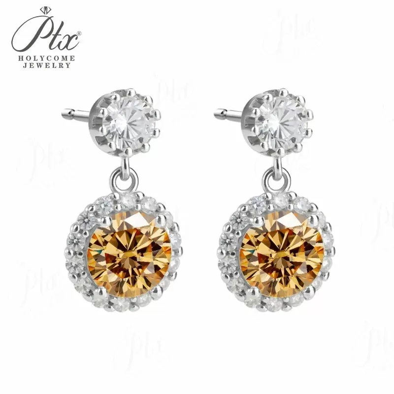 2ct Round Moissanite Stud Earrings D Color VVS1 925 Sterling Silver GRA - Image 12