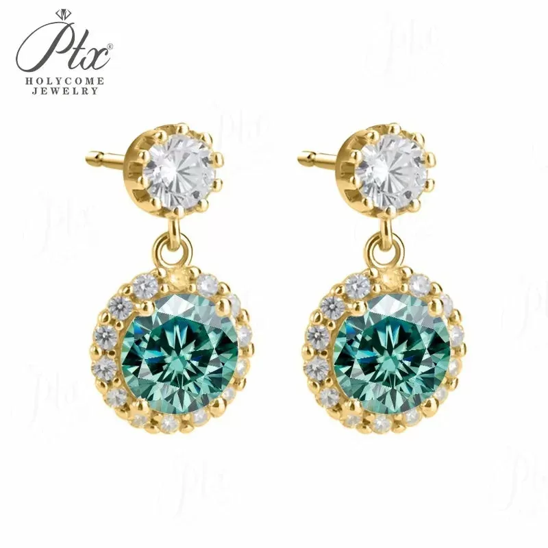 2ct Round Moissanite Stud Earrings D Color VVS1 925 Sterling Silver GRA - Image 15