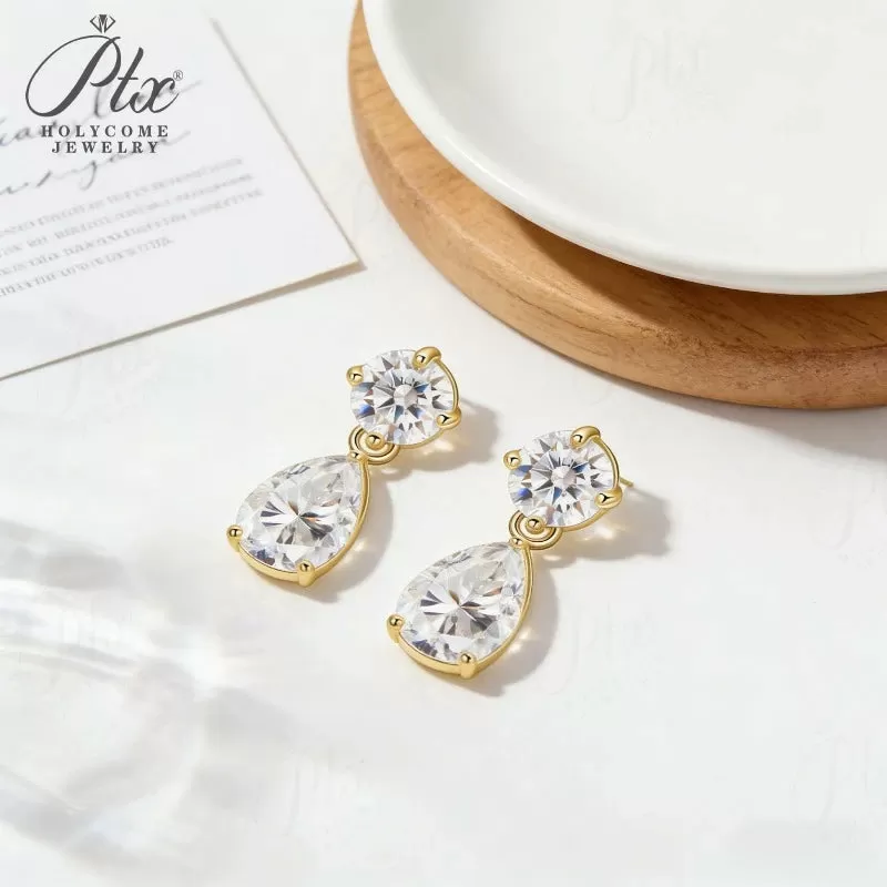 1ct Round Moissanite Stud Earrings D Color VVS1 925 Sterling Silver GRA - Image 5
