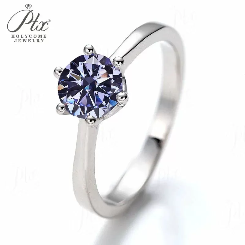 1ct Round Moissanite Ring D Color VVS1 925 Sterling Silver GRA - Image 14