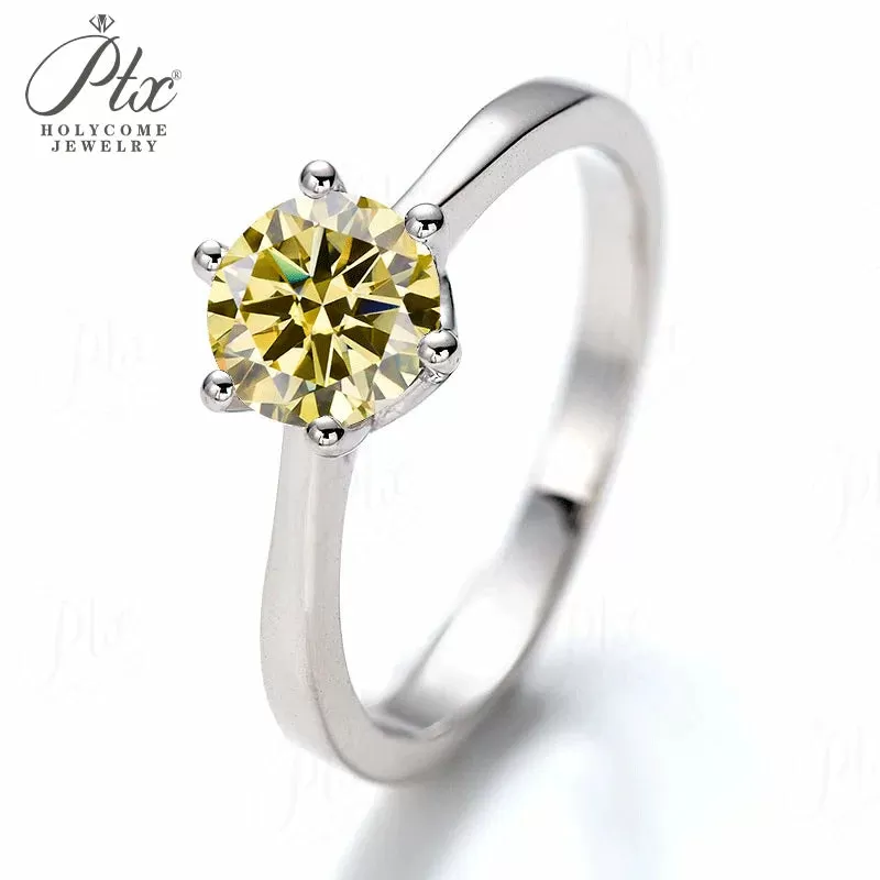 1ct Round Moissanite Ring D Color VVS1 925 Sterling Silver GRA - Image 16