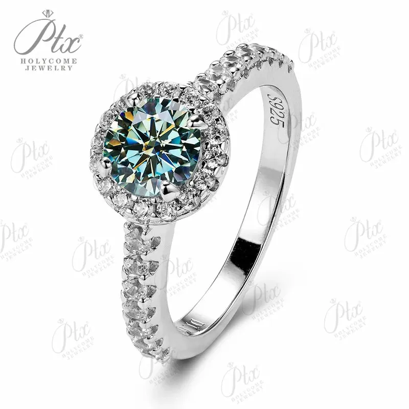 1ct Round Moissanite Ring D Color VVS1 925 Sterling Silver GRA - Image 23