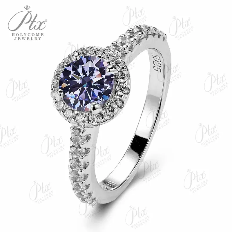 1ct Round Moissanite Ring D Color VVS1 925 Sterling Silver GRA - Image 24