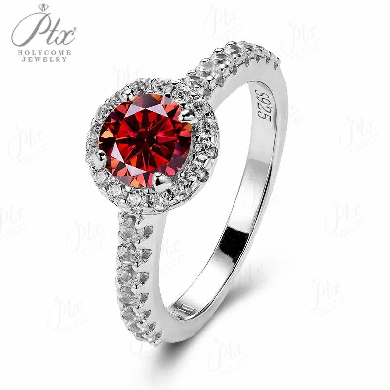 1ct Round Moissanite Ring D Color VVS1 925 Sterling Silver GRA - Image 6