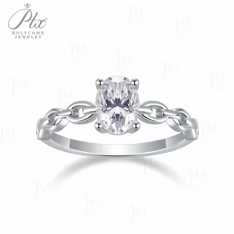 1ct Round Moissanite Ring D Color VVS1 925 Sterling Silver GRA - Image 7