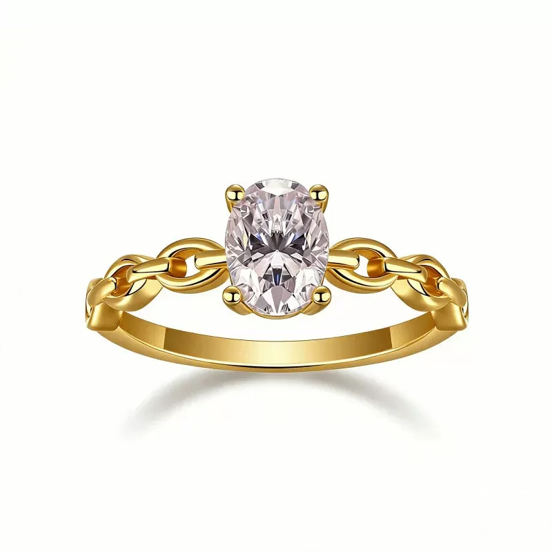 1ct Round Moissanite Ring D Color VVS1 925 Sterling Silver GRA - Image 8