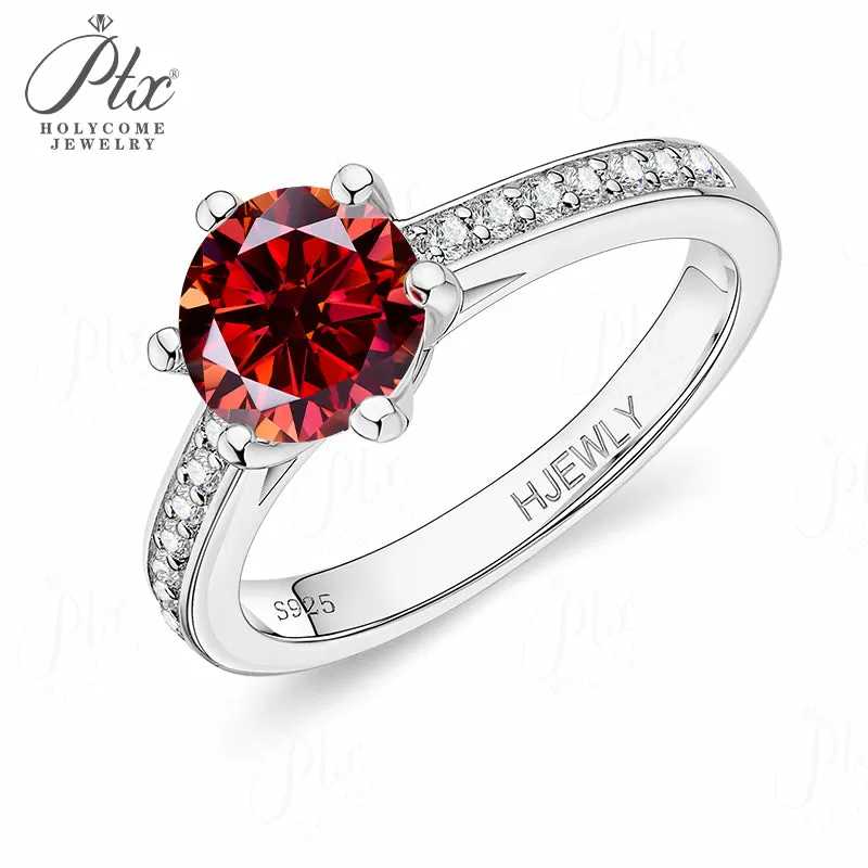 1ct Round Moissanite Ring D Color VVS1 925 Sterling Silver GRA - Image 14