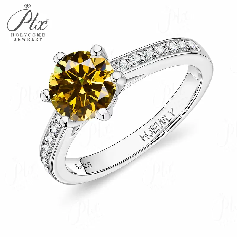 1ct Round Moissanite Ring D Color VVS1 925 Sterling Silver GRA - Image 18