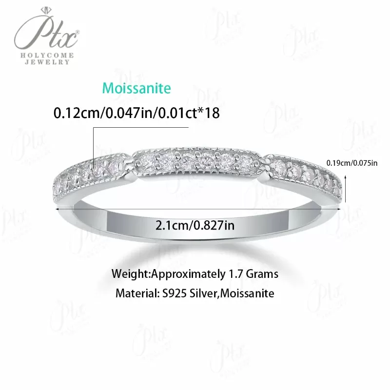 1ct Round Moissanite Ring D Color VVS1 925 Sterling Silver GRA - Image 2