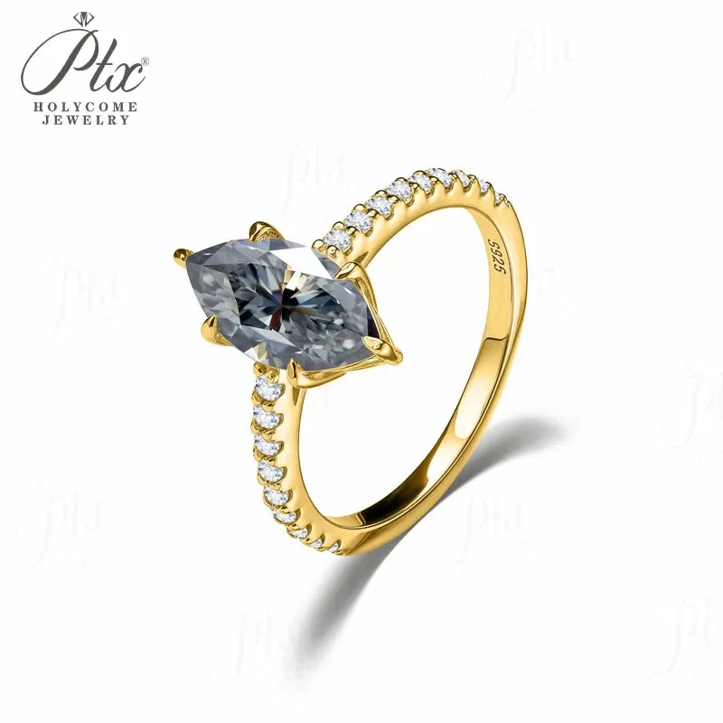 1ct Round Moissanite Ring D Color VVS1 925 Sterling Silver GRA - Image 12