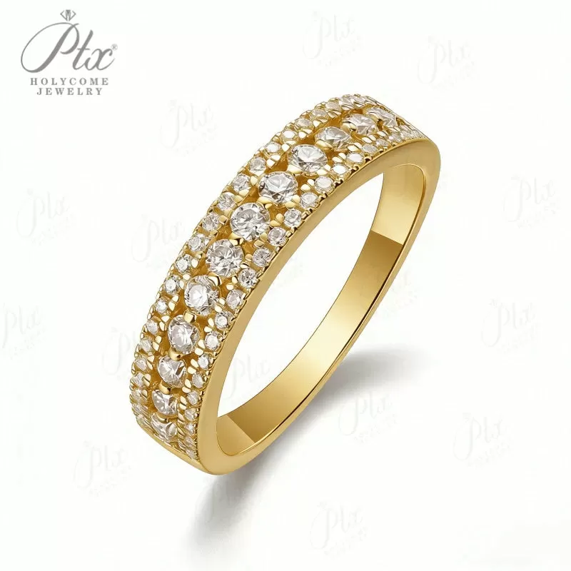 1ct Round Moissanite Ring D Color VVS1 925 Sterling Silver GRA - Image 2