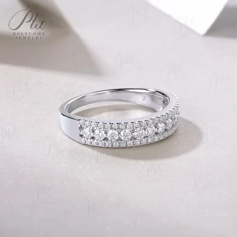 1ct Round Moissanite Ring D Color VVS1 925 Sterling Silver GRA - Image 4