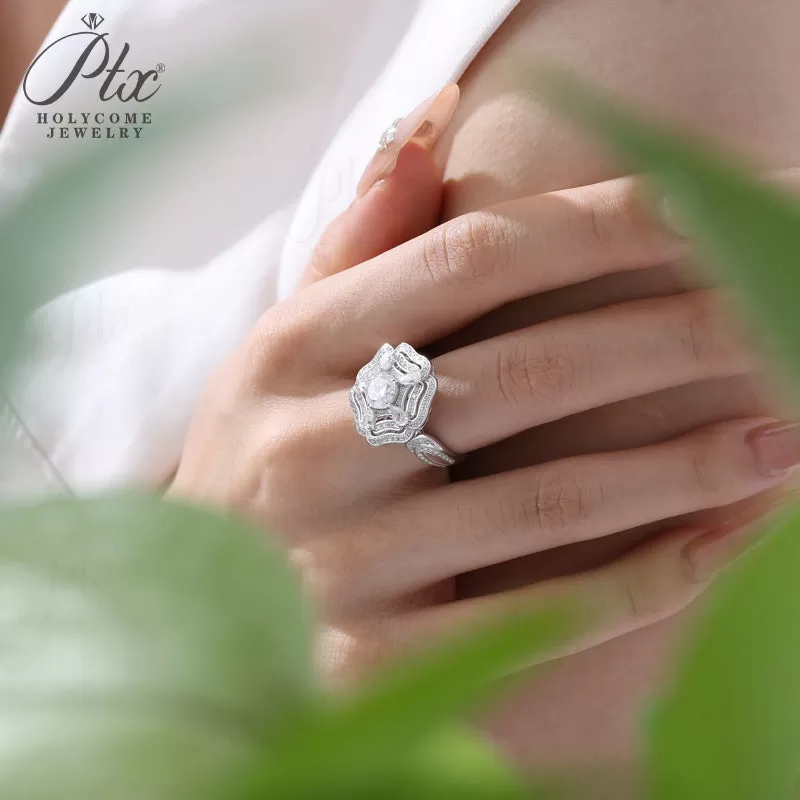1ct Round Moissanite Ring D Color VVS1 925 Sterling Silver GRA - Image 7