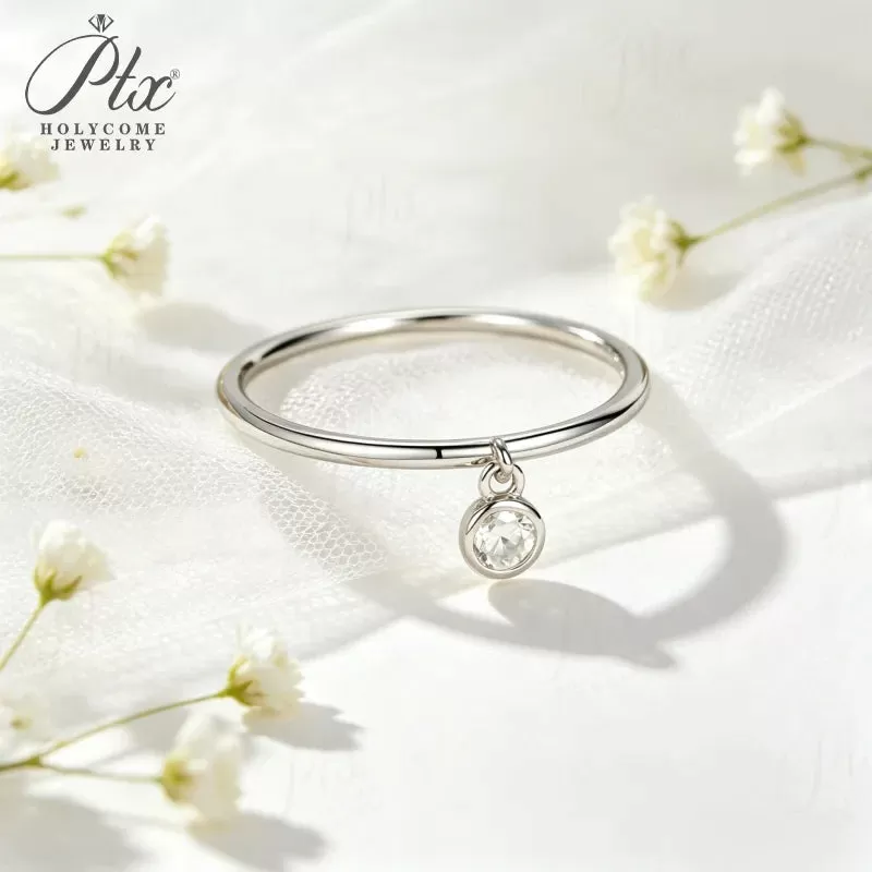 1ct Round Moissanite Ring D Color VVS1 925 Sterling Silver GRA - Image 5