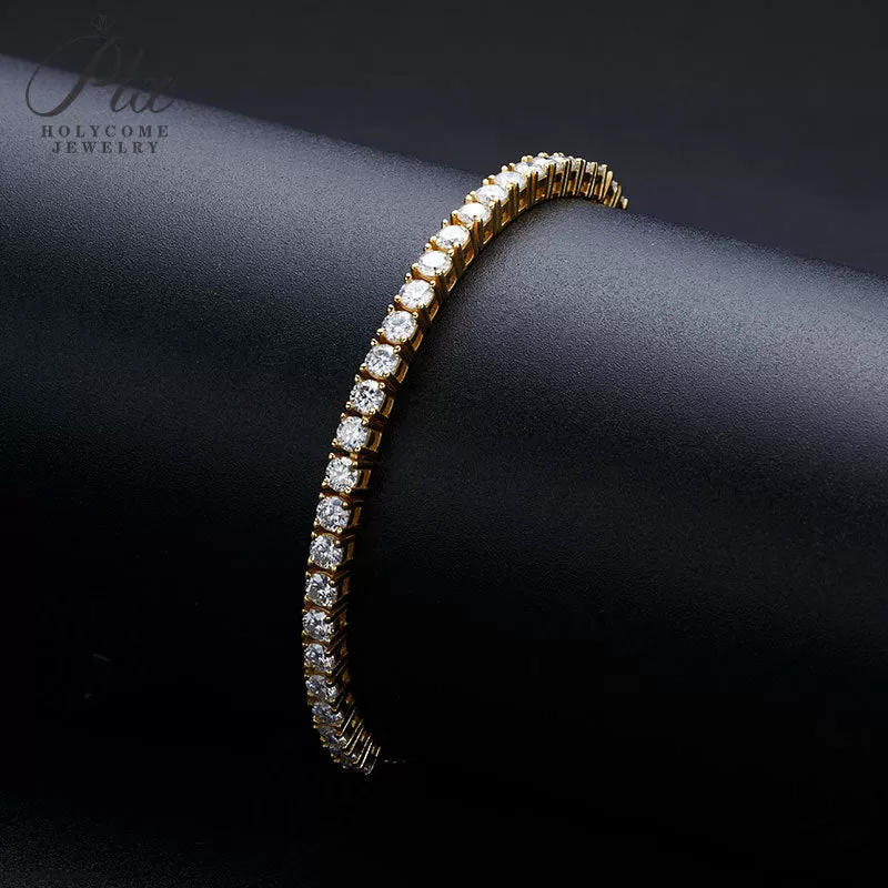 1ct Round Moissanite Bracelet D Color VVS1 925 Sterling Silver GRA - Image 12