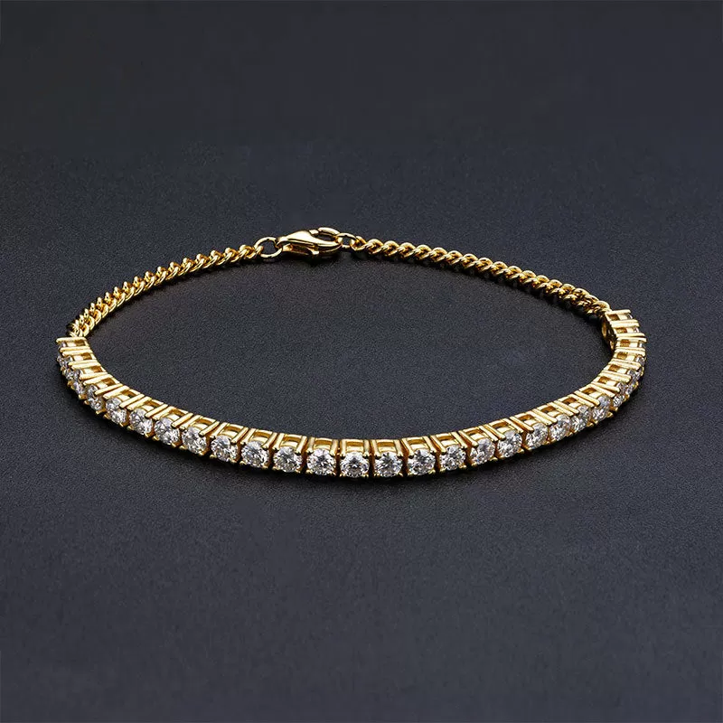 1ct Round Moissanite Bracelet D Color VVS1 925 Sterling Silver GRA - Image 13
