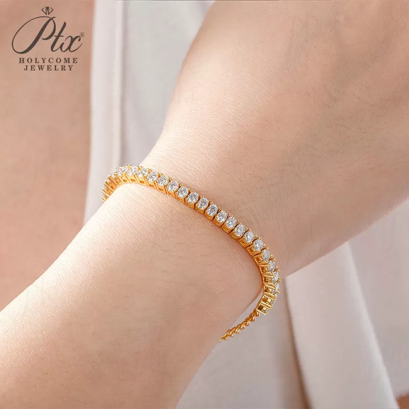 1ct Round Moissanite Bracelet D Color VVS1 925 Sterling Silver GRA - Image 7