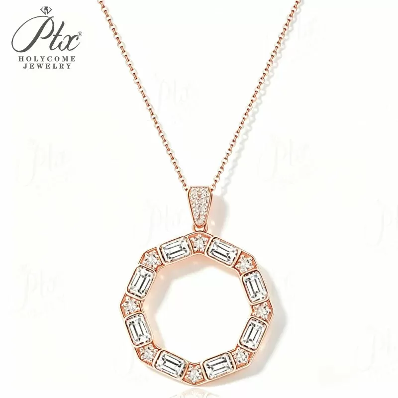 1ct Round Moissanite Pendant Necklace D Color VVS1 925 Sterling Silver GRA - Image 7