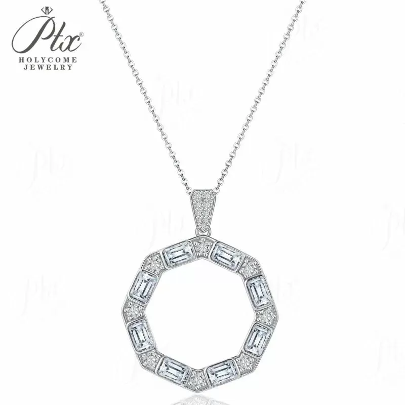 1ct Round Moissanite Pendant Necklace D Color VVS1 925 Sterling Silver GRA - Image 9